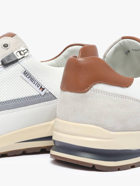 Sneakers Bradley Uit Leder Mephisto Wit men P5147074 ander zicht 3