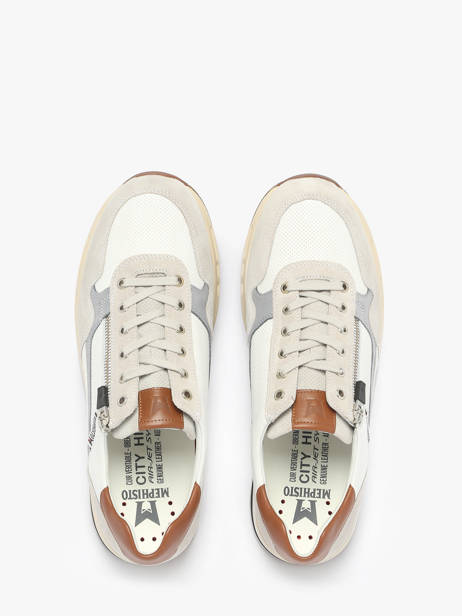 Sneakers Bradley Uit Leder Mephisto Wit men P5147074 ander zicht 4