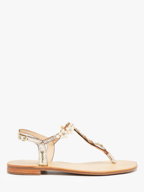 Open Sandalen Uit Leder Les tropeziennes Goud women HOFLEUR