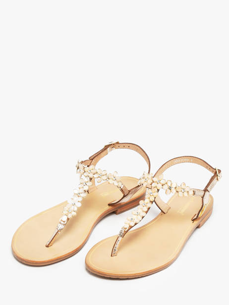 Open Sandalen Uit Leder Les tropeziennes Goud women HOFLEUR ander zicht 1