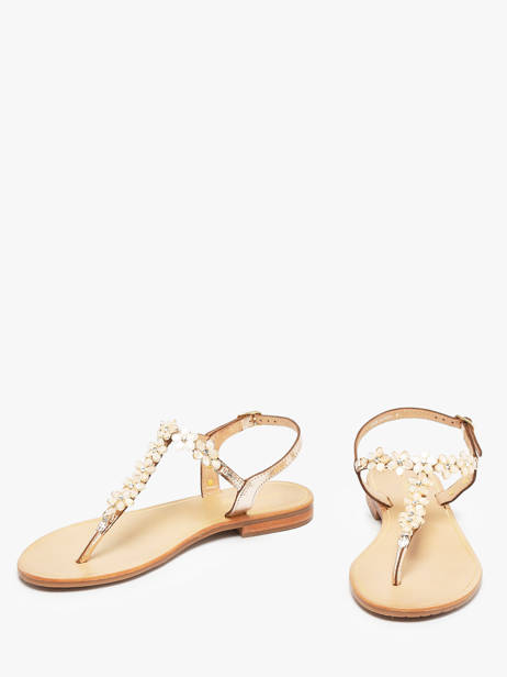 Open Sandalen Uit Leder Les tropeziennes Goud women HOFLEUR ander zicht 2