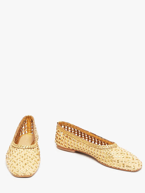 Ballerinas Uit Leder Inuovo Goud women D49006 ander zicht 2