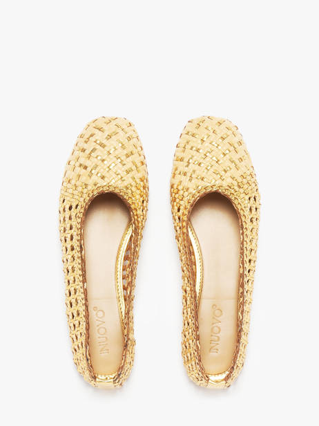 Ballerinas Uit Leder Inuovo Goud women D49006 ander zicht 3