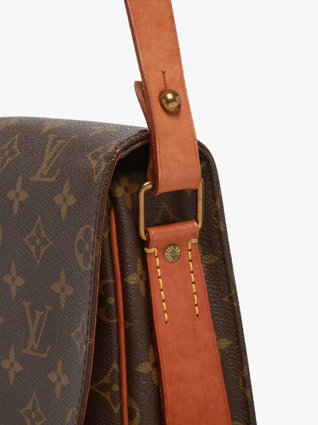 Preloved Cartouchière Monogram Crossbody Tas Louis vuitton Bruin second life 1217065 ander zicht 4
