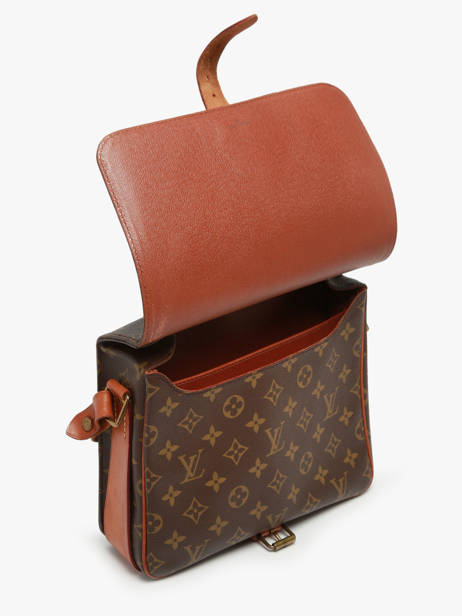 Preloved Cartouchière Monogram Crossbody Tas Louis vuitton Bruin second life 1217065 ander zicht 6