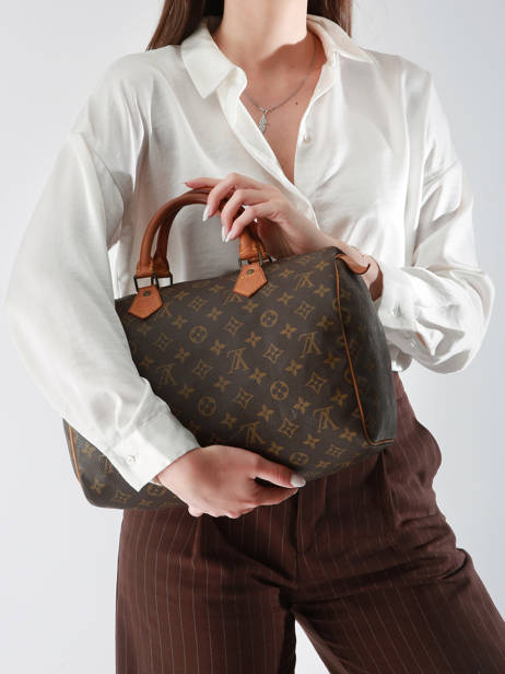 Preloved Speedy 35 Monogram Handtas Canvas En Leder Louis vuitton Bruin second life 1353782 ander zicht 1
