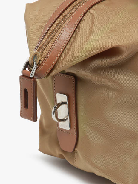 Preloved Tessuto Handtas Leder En Nylon Prada Beige second life 1210372 ander zicht 2