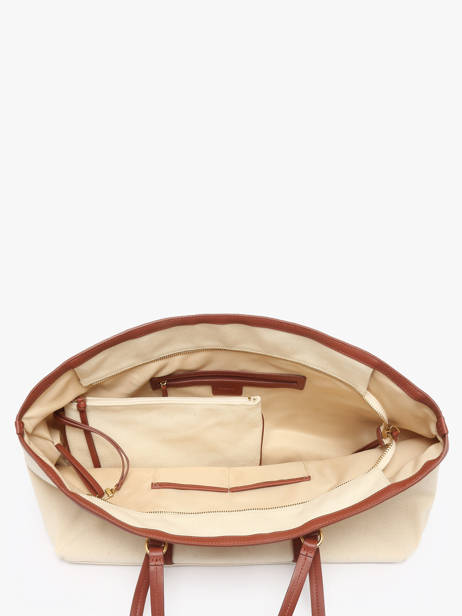 Schoudertas Logo Shopper Katoen Pinko Beige logo shopper 4715A2G2 ander zicht 2