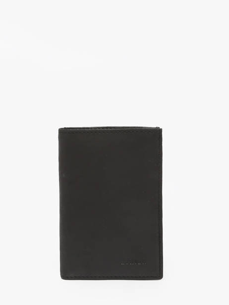 Compacte Portefeuille Oil Leder Etrier Zwart oil EOIL027