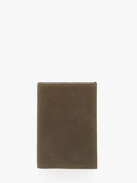 Portefeuille Met Portemonnee Oil Leder Etrier Groen oil EOIL5007