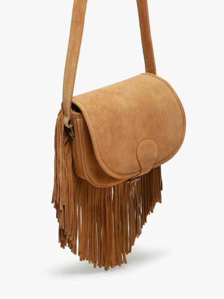 Cross Body Tas Le Bohémien Folk Leder Paul marius Bruin folk BOHEMFOL ander zicht 1
