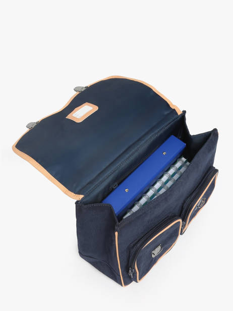 Boekentas Tann's Blauw tann's x tartine et choco 334112 ander zicht 3