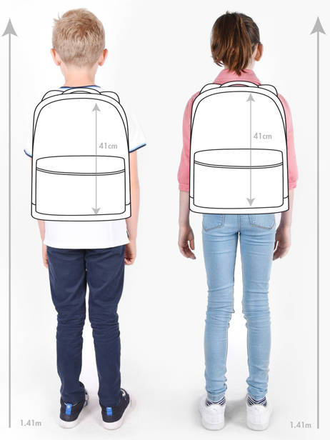 Rugzak 2 Compartimenten Tann's Blauw les fantaisies f 63321 ander zicht 1