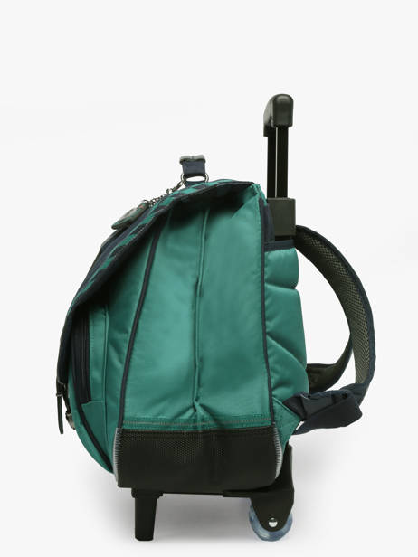 Boekentas Op Wieltjes 2 Compartimenten Tann's Groen les fantaisies g 43126 ander zicht 2