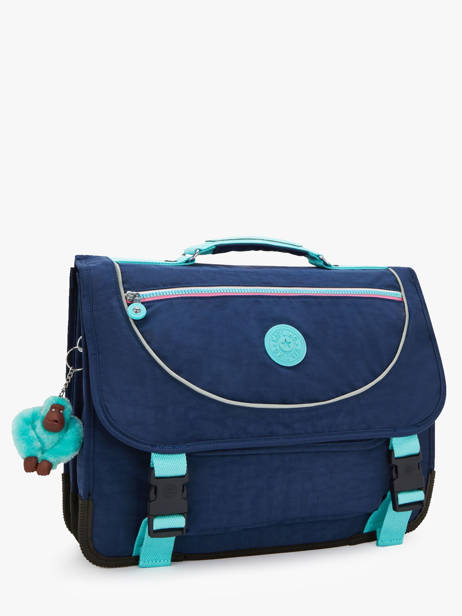 Boekentas 2 Compartimenten Kipling Blauw back to school K12074 ander zicht 2