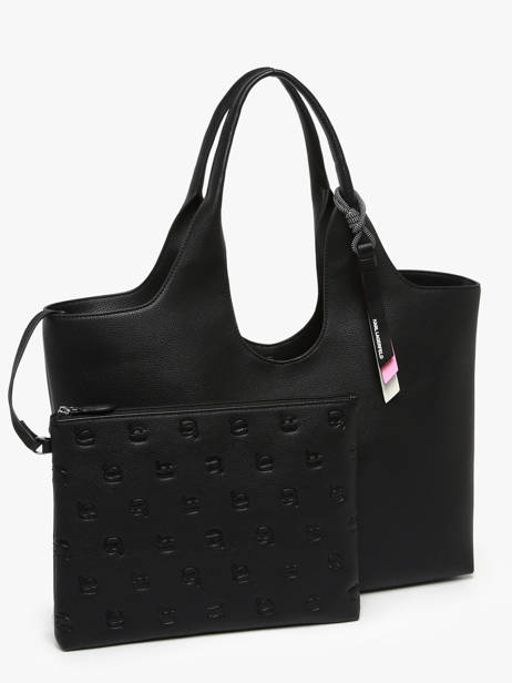Schoudertas K Ikon Polyurethaan Karl lagerfeld Zwart k ikon A3W30096 ander zicht 1