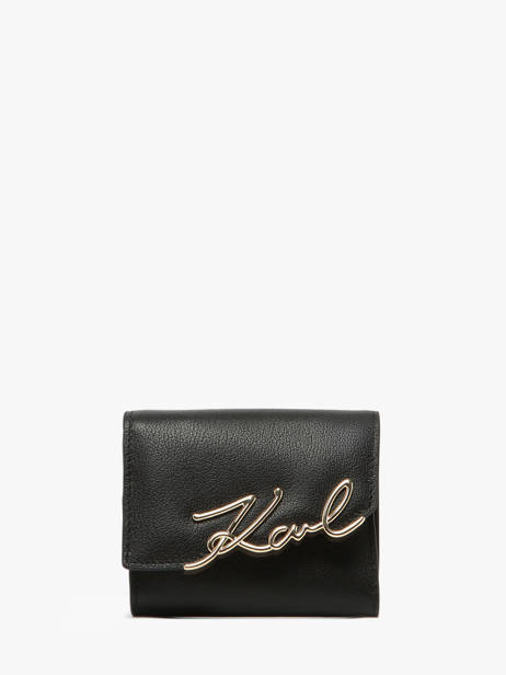 Chequehouder Leder Karl lagerfeld Zwart k signature A3W32019