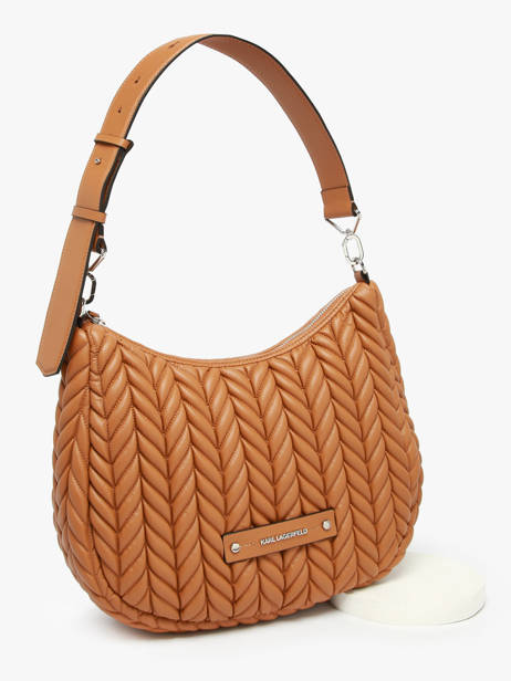 Schoudertassen K Weave Polyurethaan Karl lagerfeld Bruin k weave A3W30147 ander zicht 1