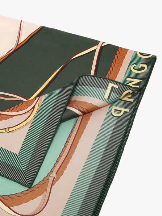 Longchamp Soie gots Foulard Groen