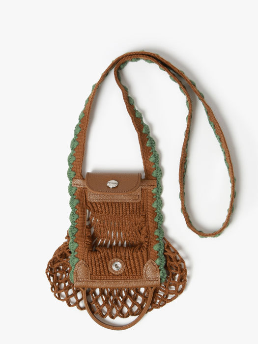 Longchamp Le pliage filet crochet Cross bodytas Bruin