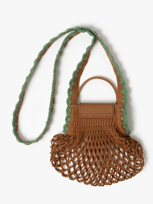 Longchamp Le pliage filet crochet Cross bodytas Bruin