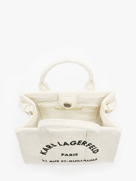 Cross Body Tas Rsg Katoen Karl lagerfeld Beige rsg A1W50118 ander zicht 3