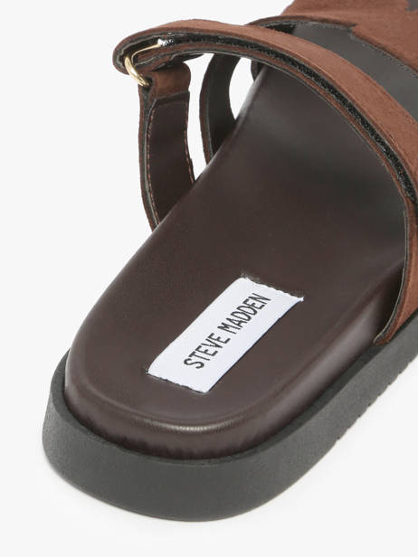 Sandalen Uit Leder Steve madden Bruin women 11003504 ander zicht 2
