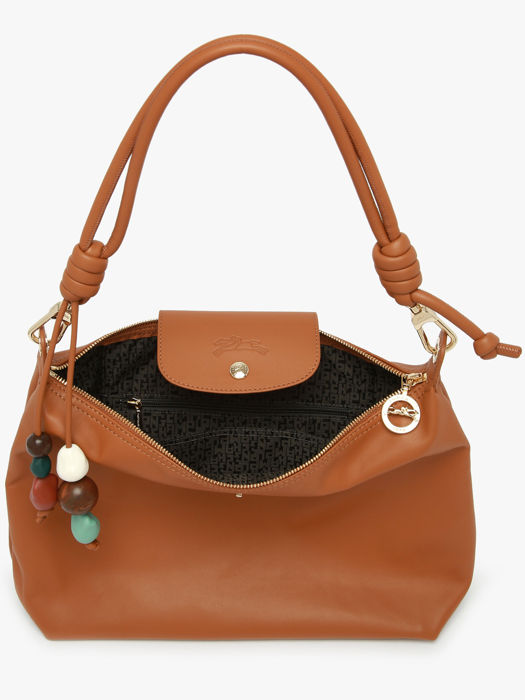 Longchamp Le pliage xtra perles Schoudertas Bruin