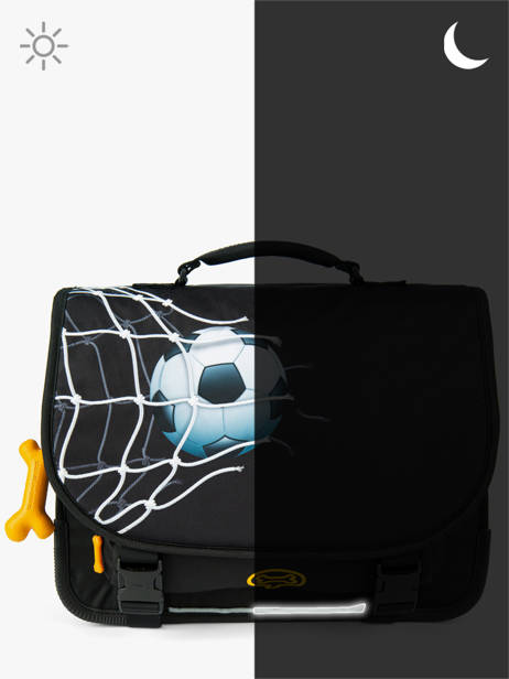 Boekentas Cedar 2 Compartimenten Stones and bones Zwart boys B ander zicht 5