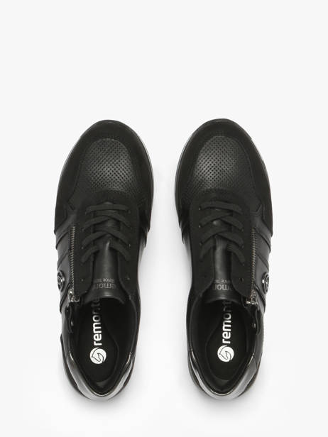 Sneakers Uit Leder Remonte Zwart women 4 ander zicht 3
