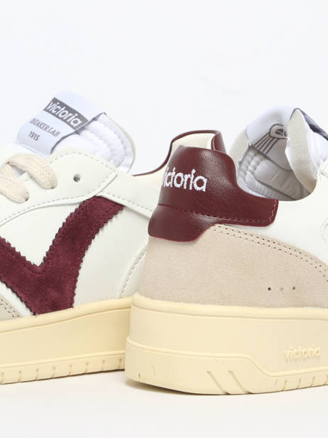 Sneakers Uit Leder Victoria Wit women 1257136 ander zicht 2