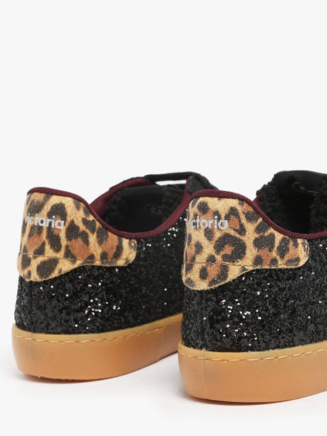 Sneakers Uit Leder Victoria Zwart women 1126223 ander zicht 2