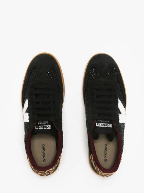 Sneakers Uit Leder Victoria Zwart women 1126223 ander zicht 3