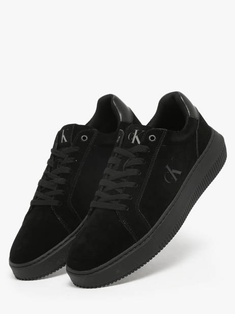 Sneakers Uit Leder Calvin klein jeans Zwart men YM01299 ander zicht 1