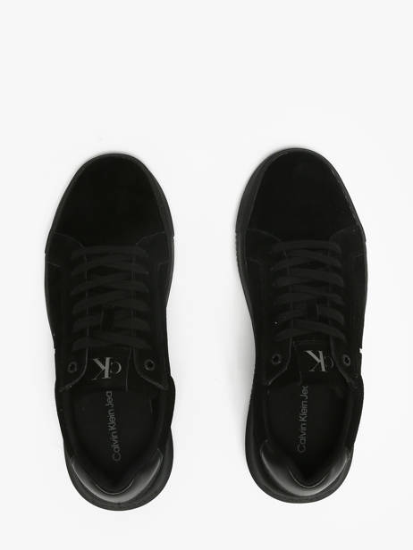 Sneakers Uit Leder Calvin klein jeans Zwart men YM01299 ander zicht 3
