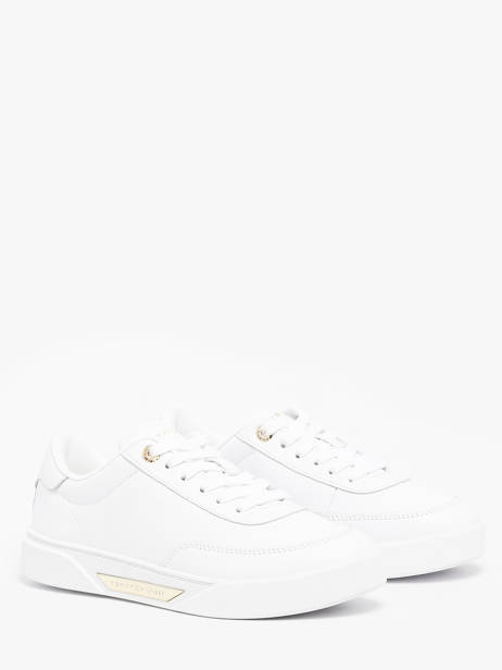 Sneakers Uit Leder Tommy hilfiger Wit women 8682YBS ander zicht 1