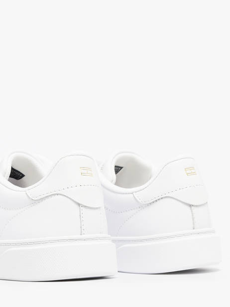 Sneakers Uit Leder Tommy hilfiger Wit women 8682YBS ander zicht 2