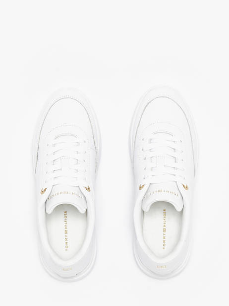Sneakers Uit Leder Tommy hilfiger Wit women 8682YBS ander zicht 3
