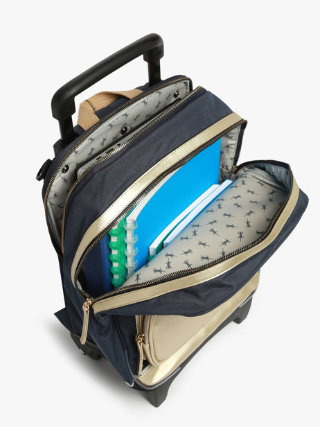 Rugzak Op Wieltjes 2 Compartimenten Cameleon Blauw vintage fantasy SR40 ander zicht 3