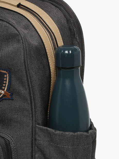 Rugzak 2 Compartimenten Cameleon Grijs vintage urban SO40 ander zicht 5