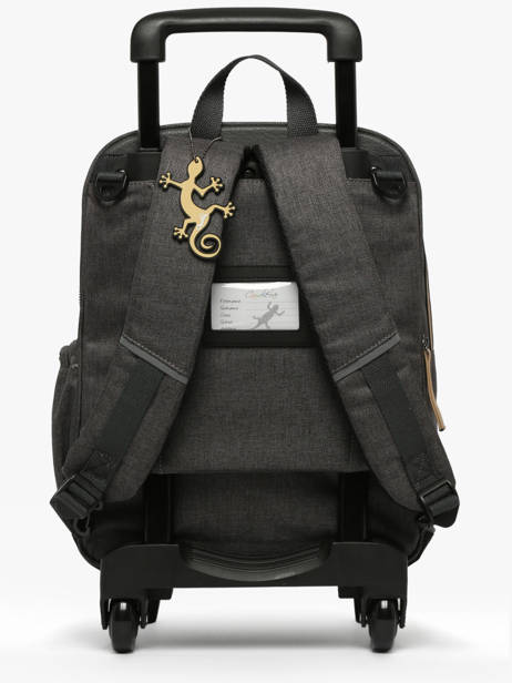 Rugzak Op Wieltjes 2 Compartimenten Cameleon Grijs vintage urban SR40 ander zicht 3