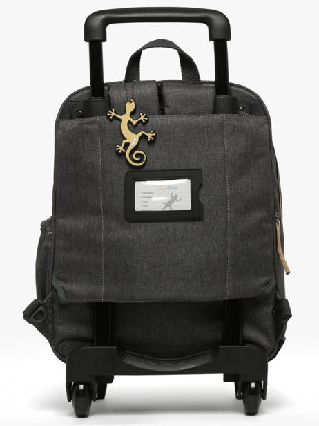 Rugzak Op Wieltjes 2 Compartimenten Cameleon Grijs vintage urban SR40 ander zicht 4