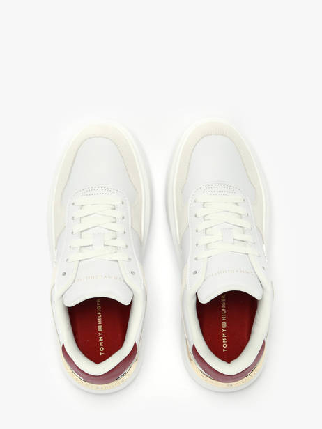Sneakers Uit Leder Tommy hilfiger Wit women 8632YBS ander zicht 3