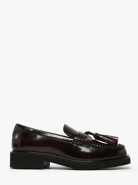 Mocassins Uit Leder Tommy hilfiger Rood women 8749XJS