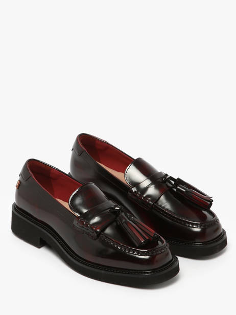 Mocassins Uit Leder Tommy hilfiger Rood women 8749XJS ander zicht 1