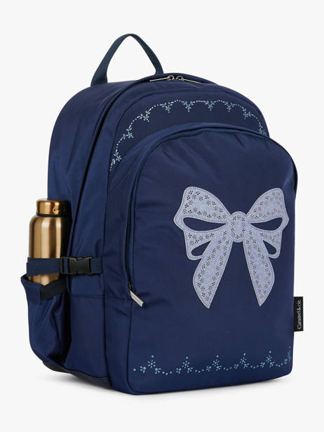 Rugzak 2 Compartimenten Caramel et cie Blauw boheme FI ander zicht 2