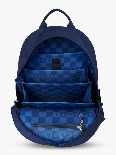 Rugzak 2 Compartimenten Caramel et cie Blauw boheme FI ander zicht 3