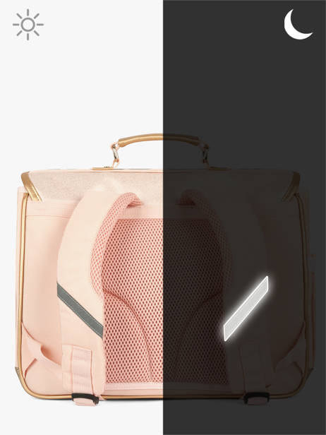 Boekentas 2 Compartimenten Caramel et cie Roze boheme FI ander zicht 5
