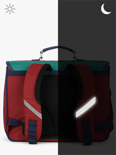 Boekentas 2 Compartimenten Caramel et cie Groen fier GA ander zicht 5