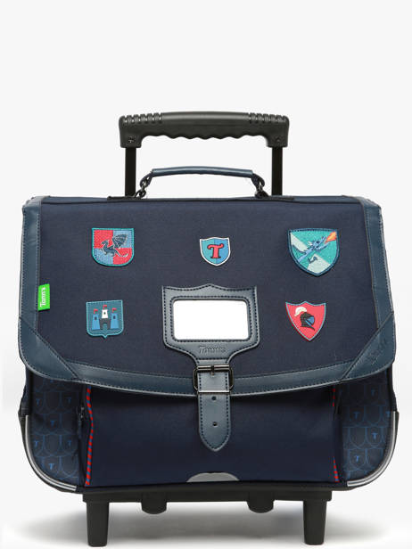 Boekentas Op Wieltjes 2 Compartimenten Tann's Blauw les fantaisies g 42143